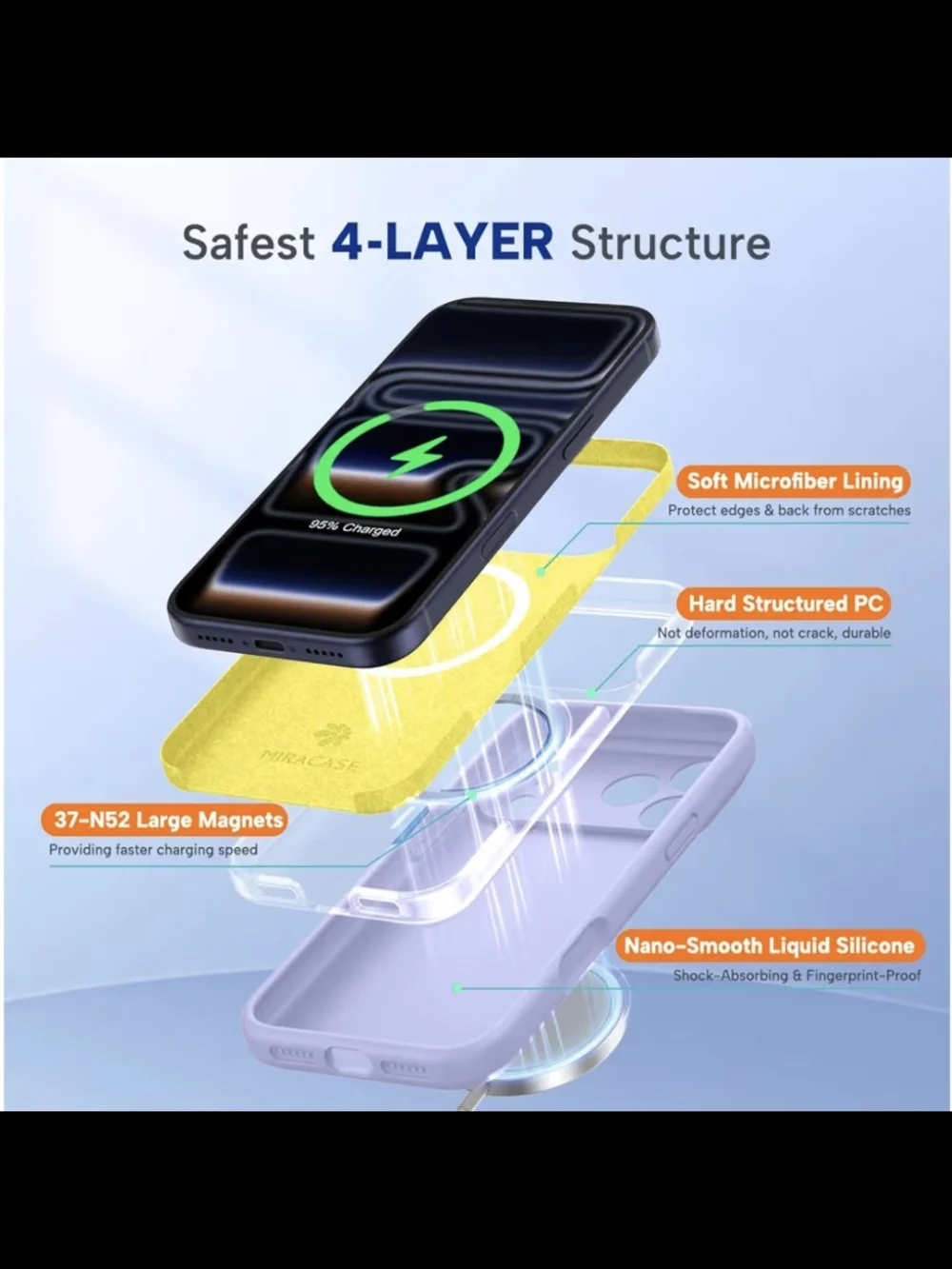 Iphone 17 PRO Lilac MagSafe-Compatible Silicone iPhone Case